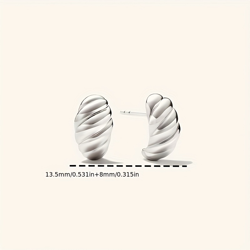 Women's Unique Minimalist Niche Design Stainless Steel Curved Ear Pin
